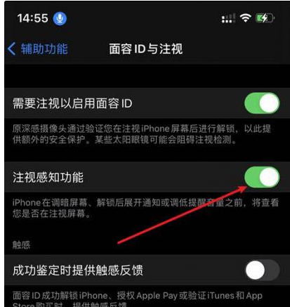 凤庆苹果14维修网点分享iPhone14注视感知功能有什么用 